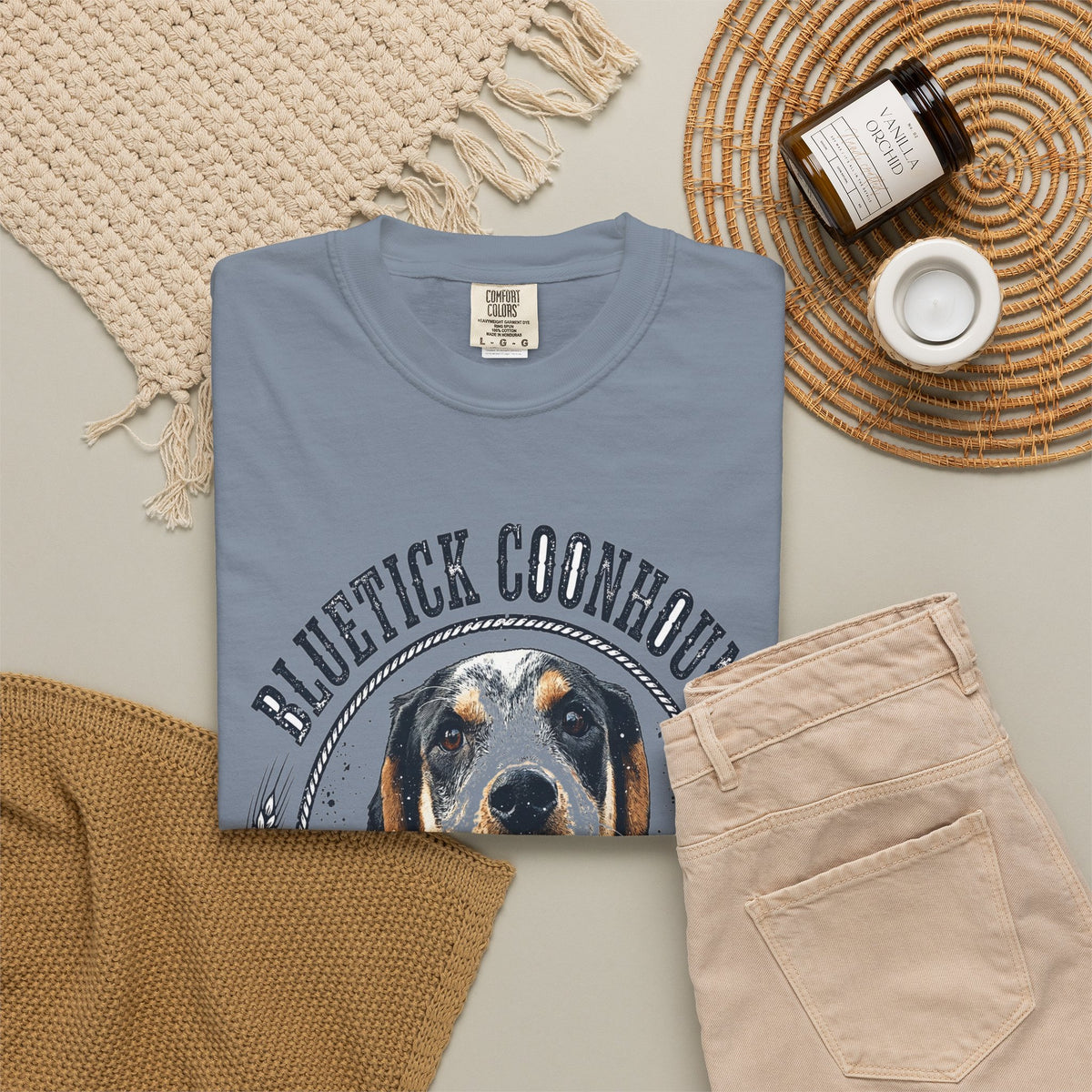 'Bay All Day' Bluetick Coonhound T-Shirt — alternate view