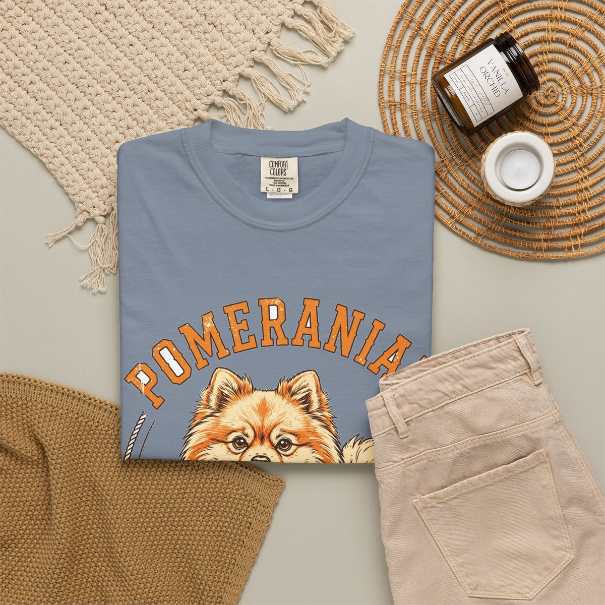 'Big Bark Energy' Pomeranian T-Shirt — alternate view