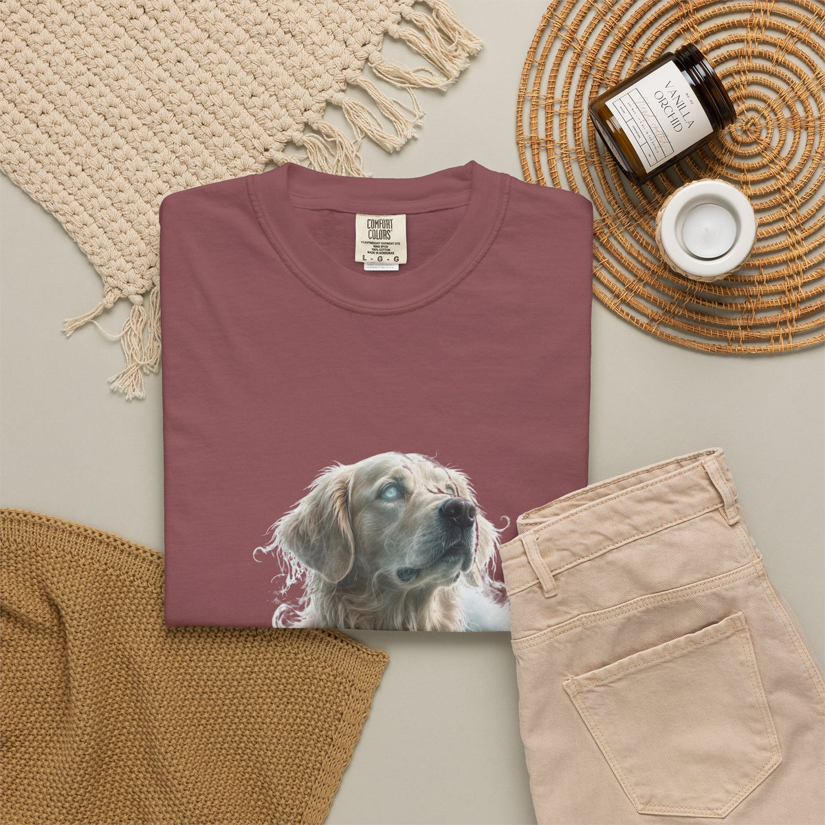 Golden Retriever Spooky Ghost Halloween Tee