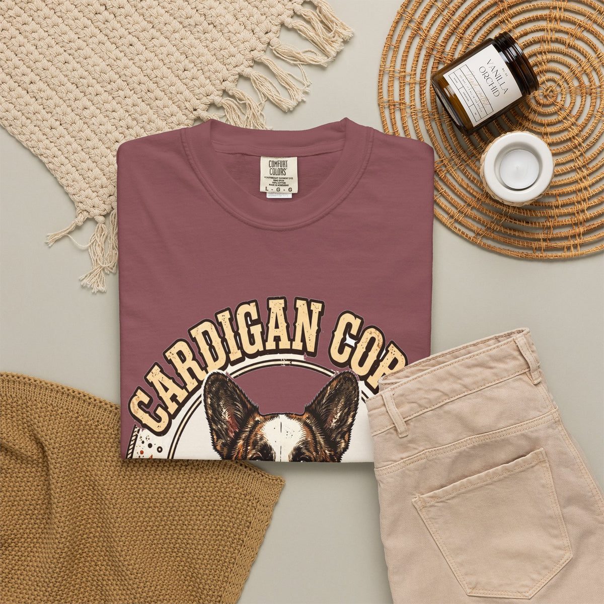 'Corgi Long Low Legend Cardigan' Cardigan Welsh Corgi T-Shirt — alternate view