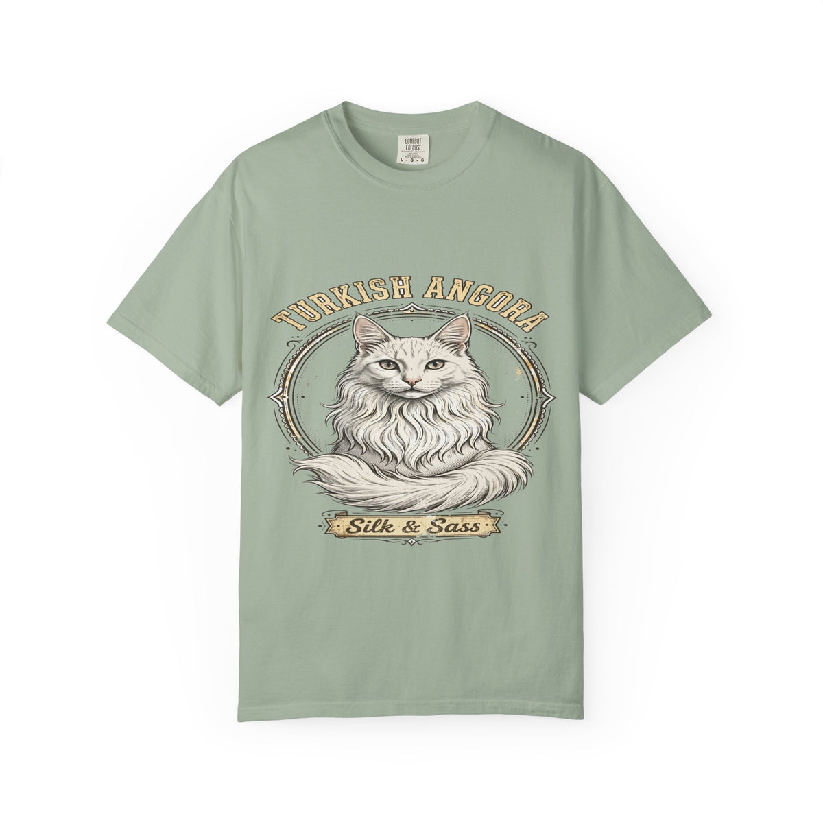 'Silk & Sass' Turkish Angora Cat T-Shirt — alternate view