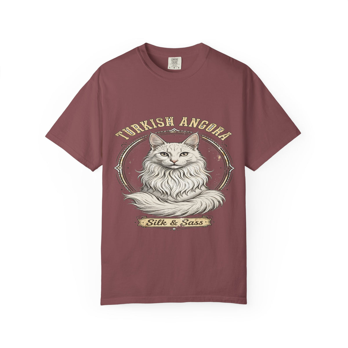 'Silk & Sass' Turkish Angora Cat T-Shirt — alternate view