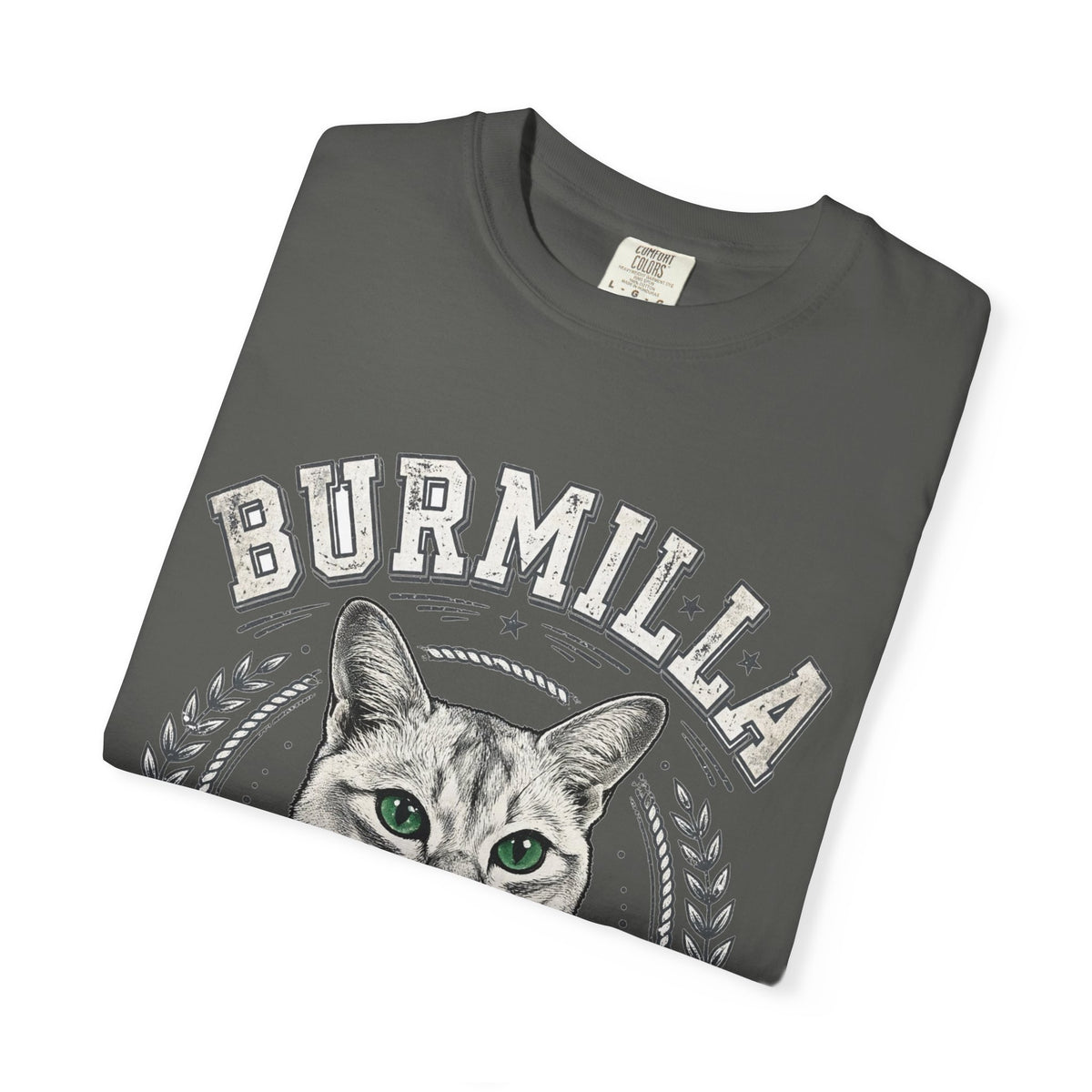 'Silver Lining' Burmilla Cat T-Shirt — alternate view