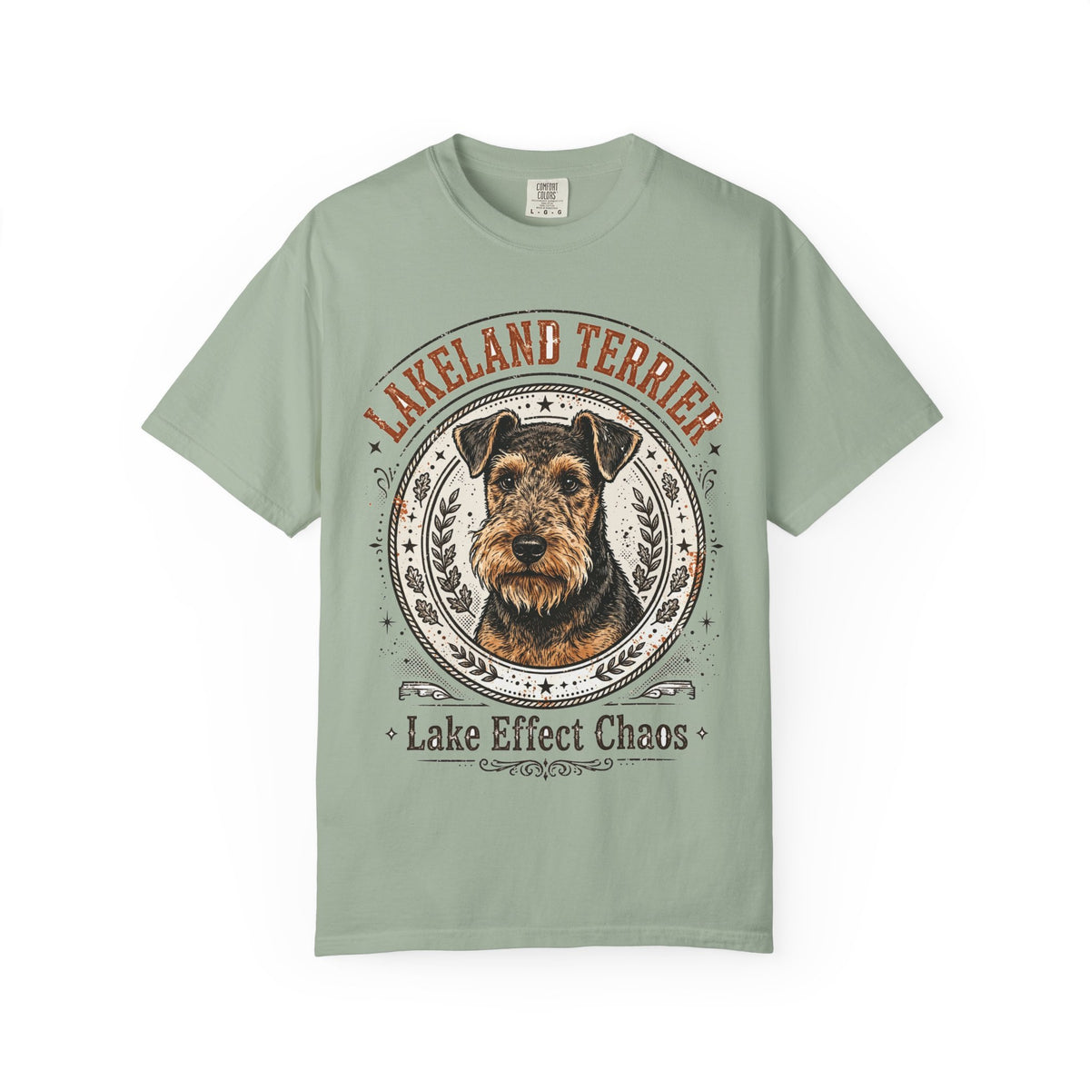 'Lake Effect Chaos' Lakeland Terrier T-Shirt — alternate view