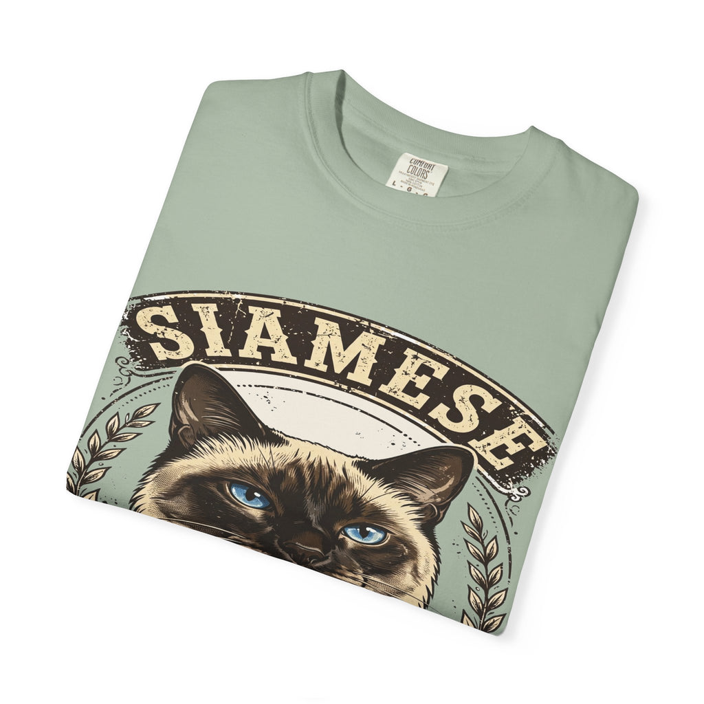 'Blue-Eyed Chatterbox' Siamese Cat T-Shirt — alternate view