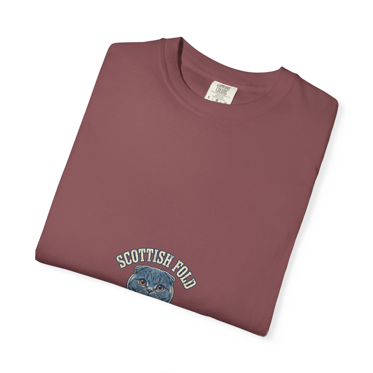 'Folded With Love' Scottish Fold Cat T-Shirt — alternate view