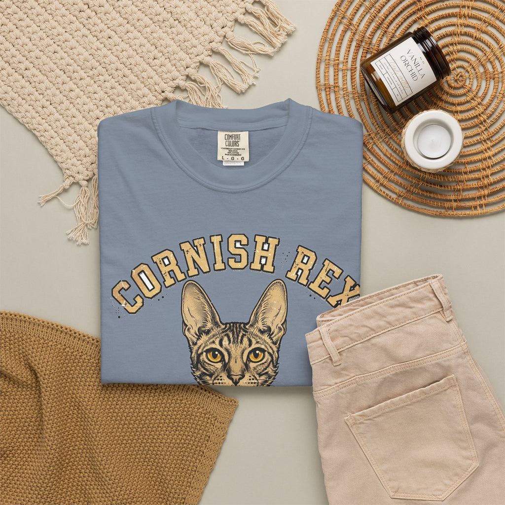 'Wavy Wonder' Cornish Rex Cat T-Shirt — alternate view