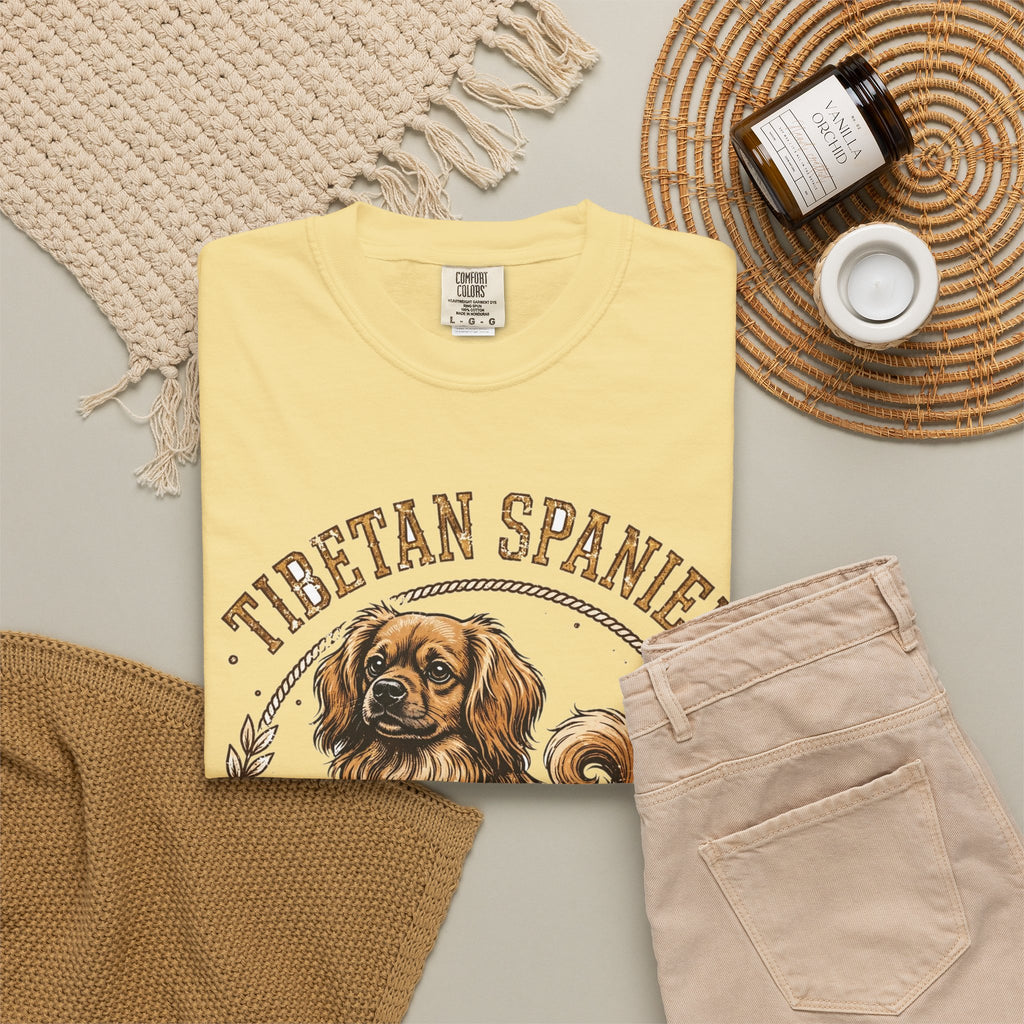 'Temple Lion' Tibetan Spaniel T-Shirt — alternate view