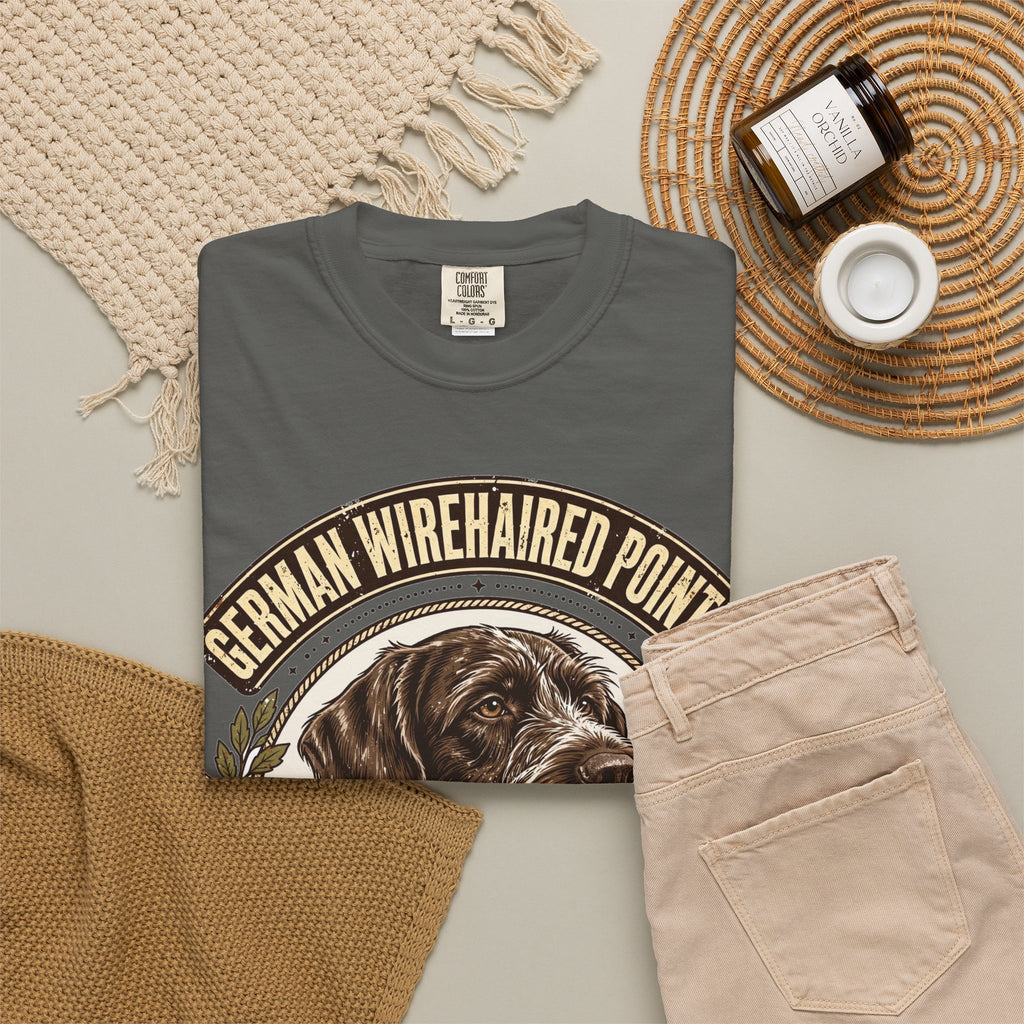'Scruffy Sharpshooter' German Wirehaired Pointer T-Shirt — alternate view