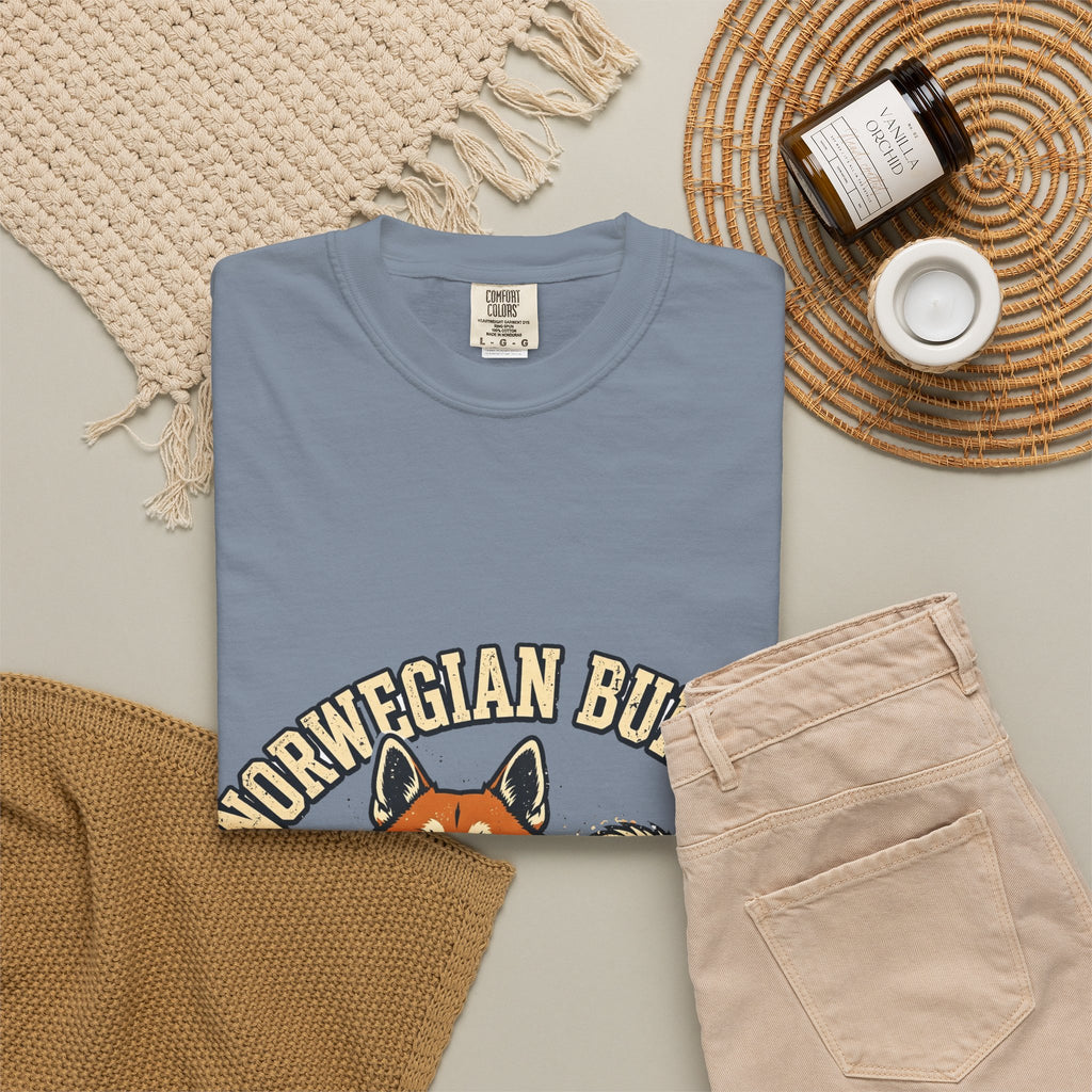 'Curly Tail' Norwegian Buhund T-Shirt — alternate view