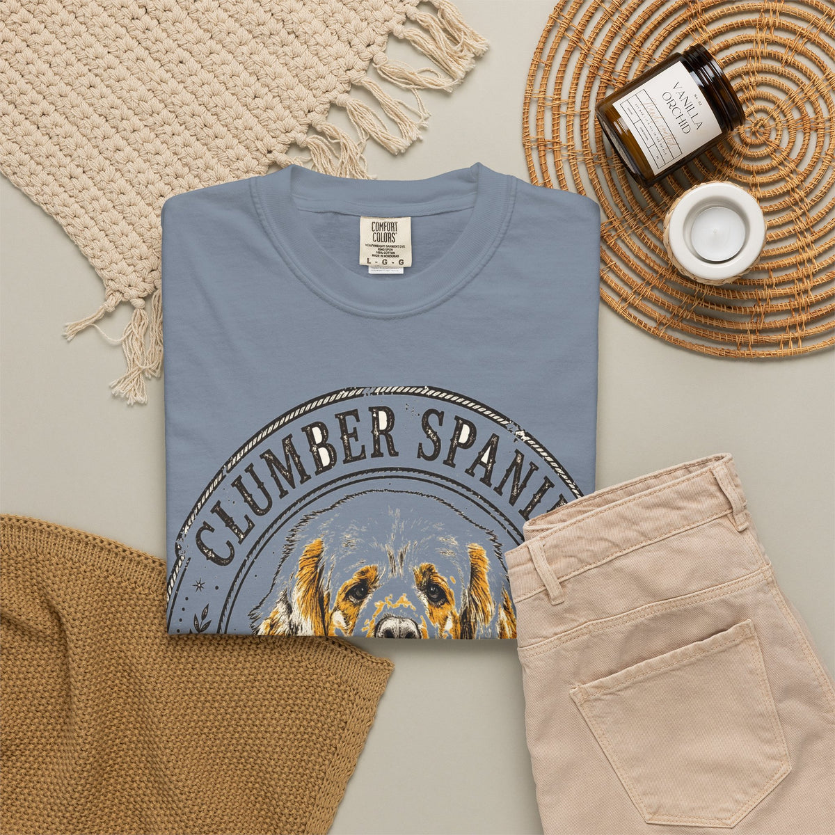 'Chunky & Charming' Clumber Spaniel T-Shirt — alternate view