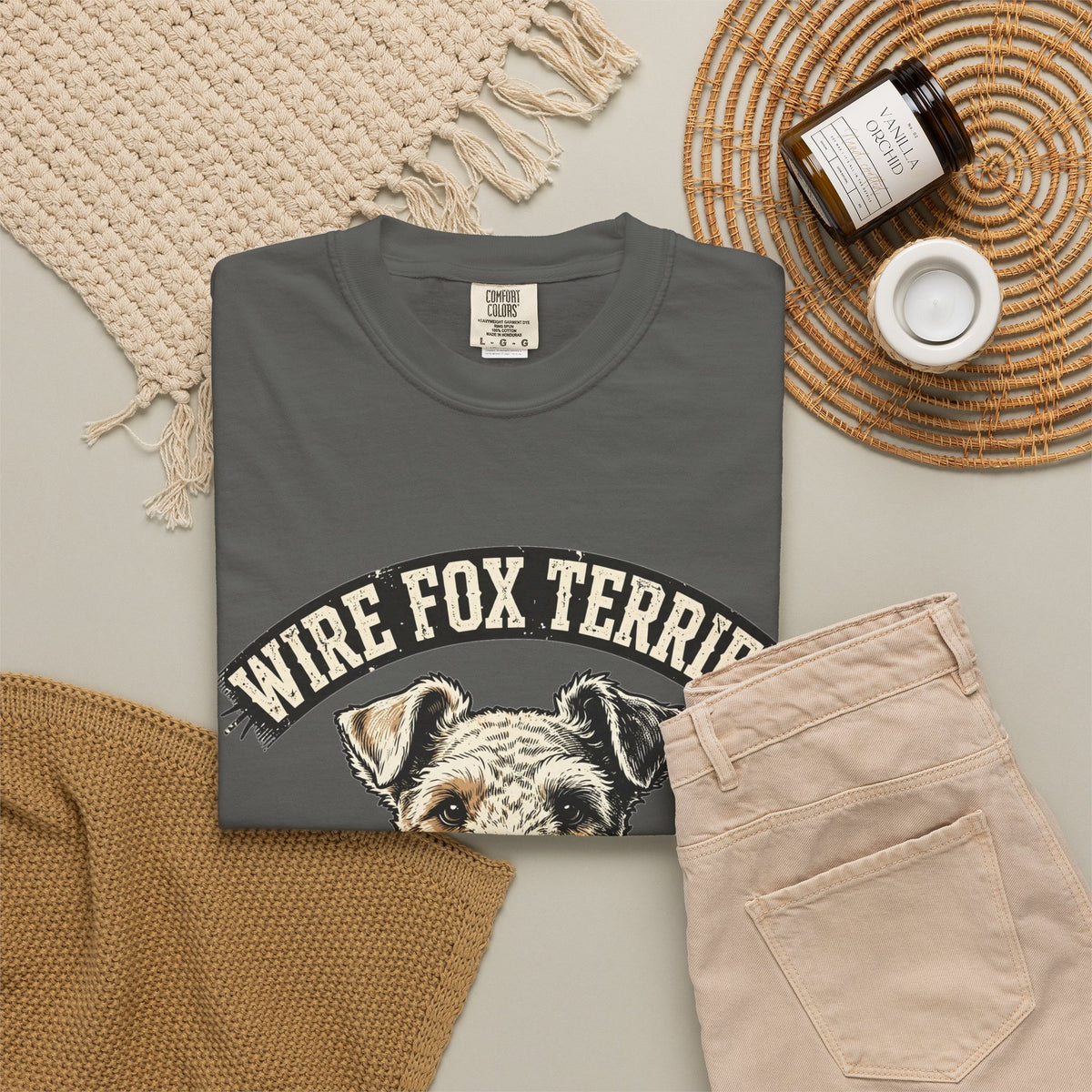 'Wire Whirlwind' Wire Fox Terrier T-Shirt — alternate view