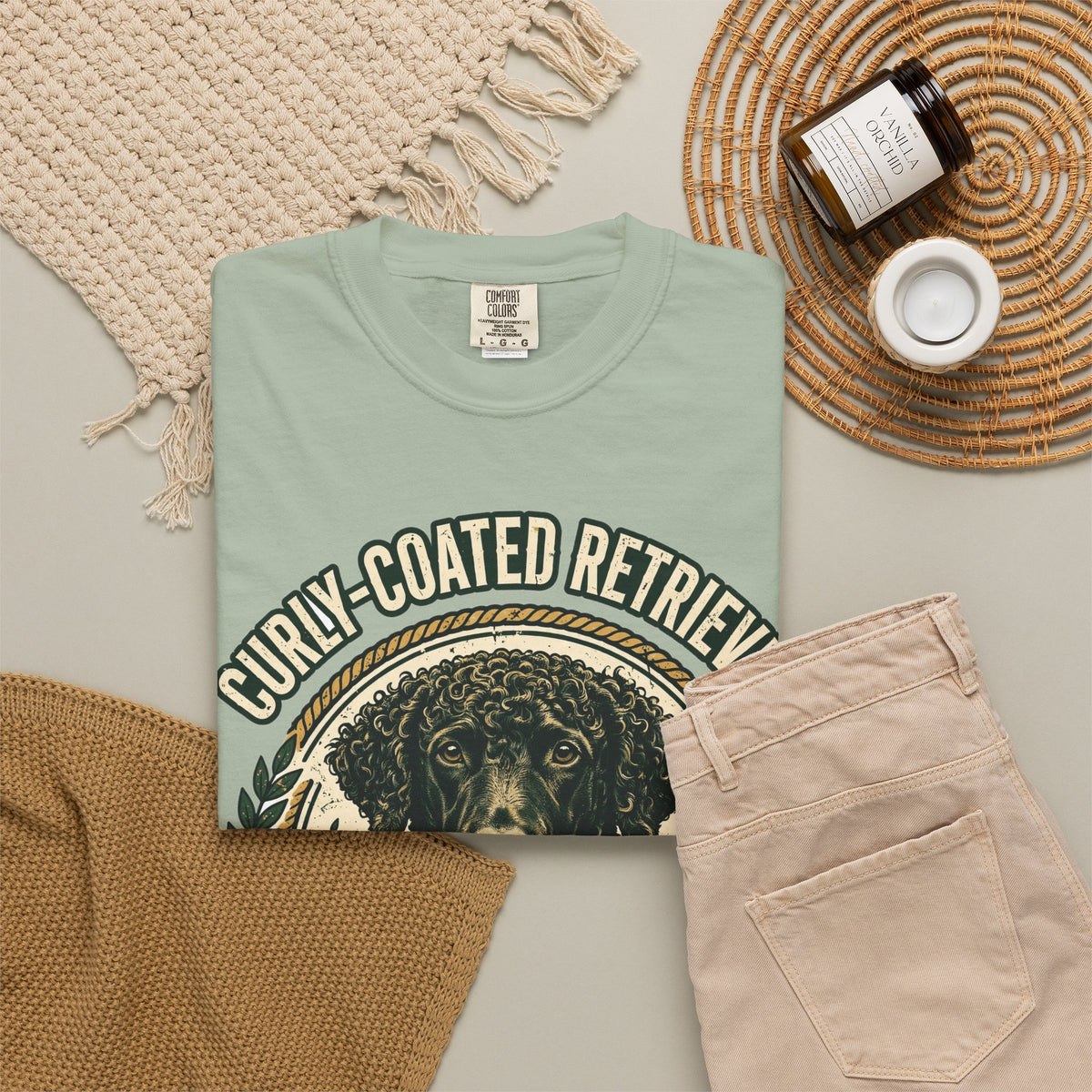 'Perfect Curls' Curly-Coated Retriever T-Shirt — alternate view