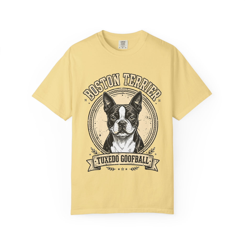 'Tuxedo Goofball' Boston Terrier T-Shirt — alternate view