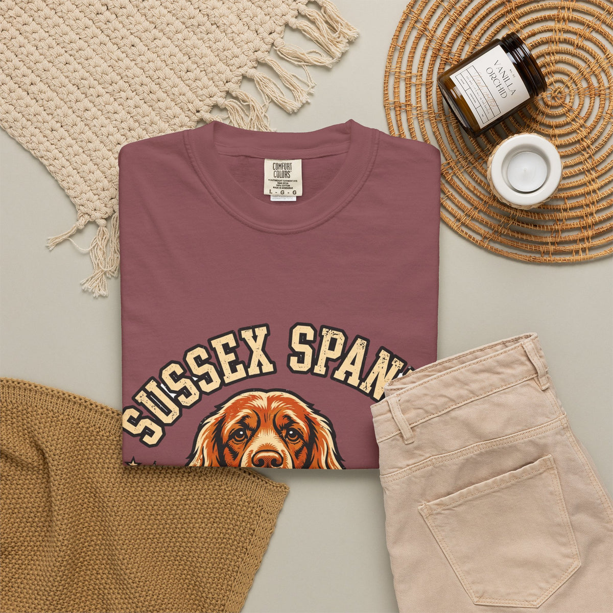 'Chill Chaser' Sussex Spaniel T-Shirt — alternate view
