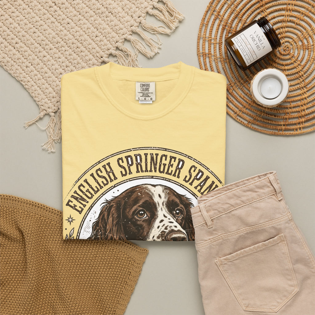 'Spring Loaded' English Springer Spaniel T-Shirt — alternate view