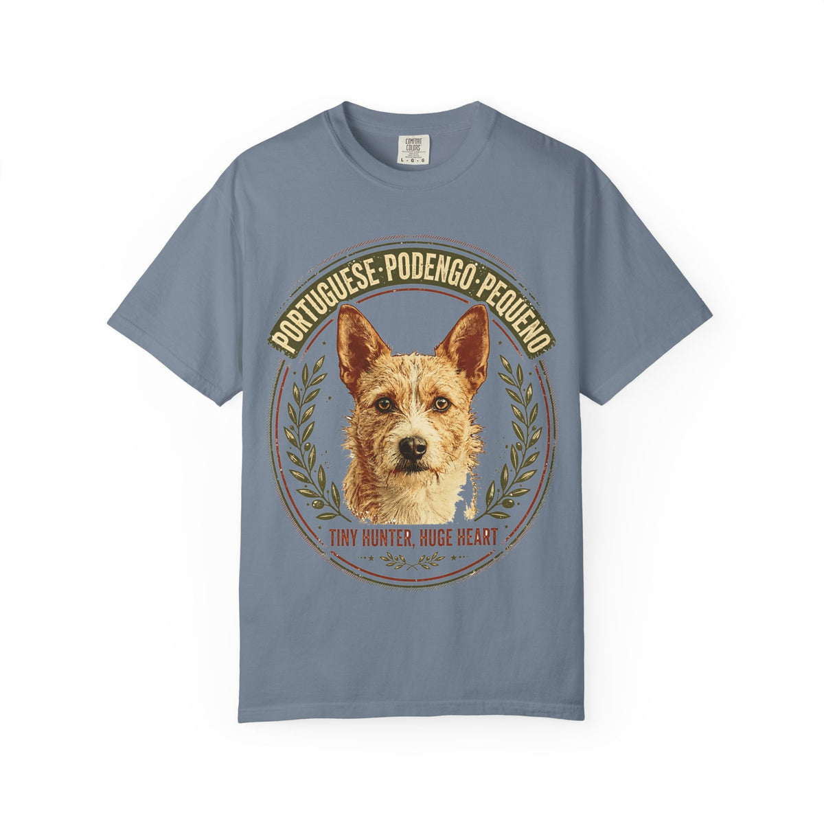 'Podengo Tiny Hunter' Portuguese Podengo Pequeno T-Shirt — alternate view