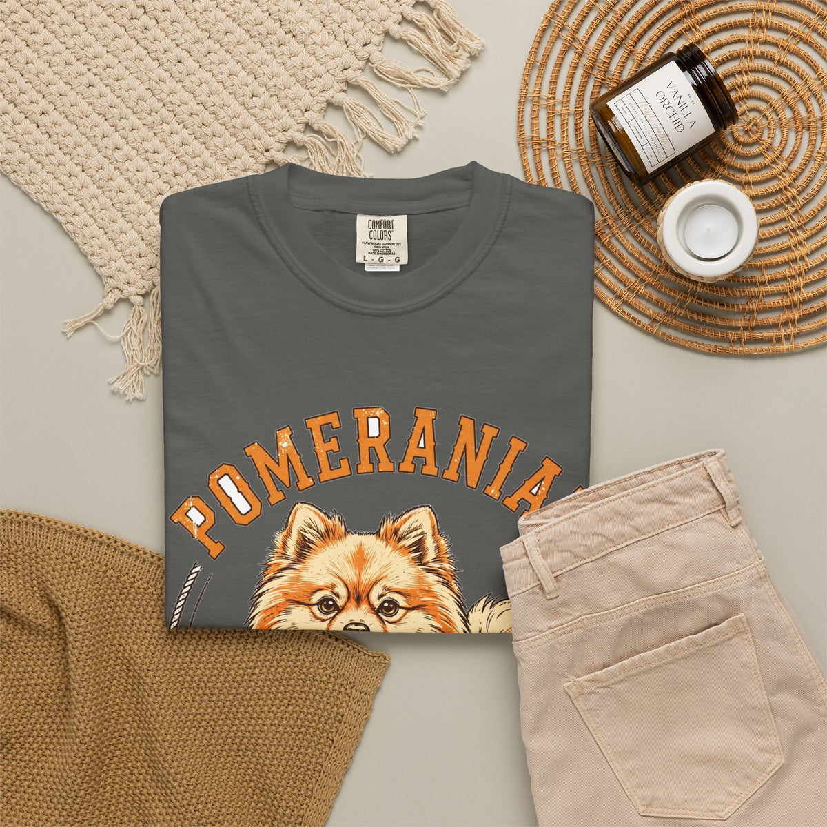 'Big Bark Energy' Pomeranian T-Shirt — alternate view
