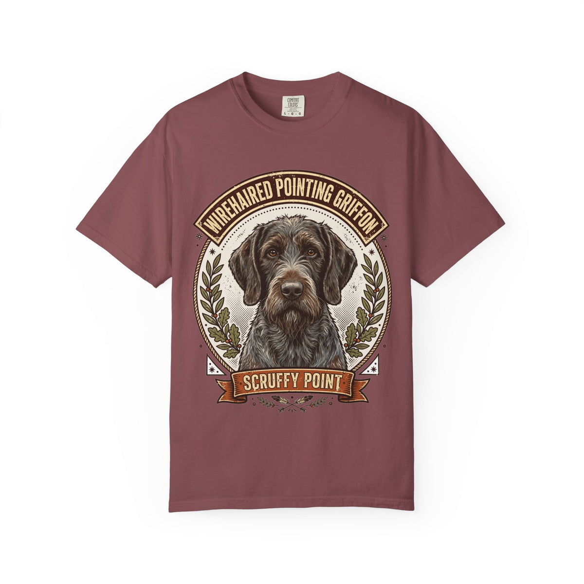 'Scruffy Point' Wirehaired Pointing Griffon T-Shirt — alternate view
