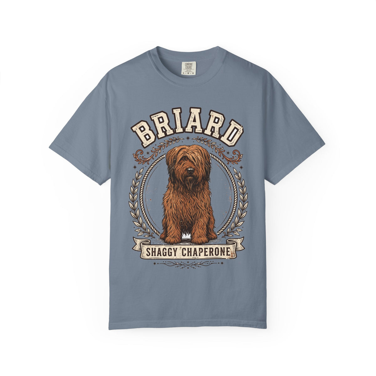 'Shaggy Chaperone' Briard T-Shirt — alternate view