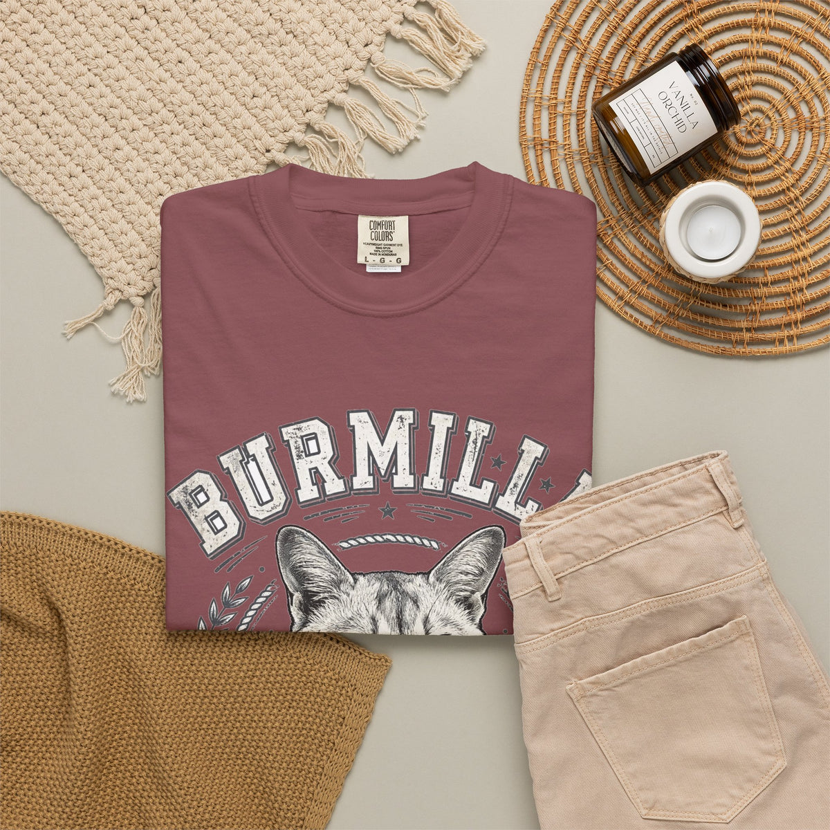 'Silver Lining' Burmilla Cat T-Shirt — alternate view