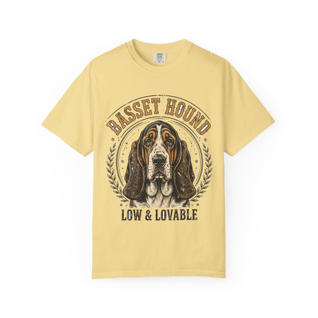 'Low & Lovable' Basset Hound T-Shirt — alternate view