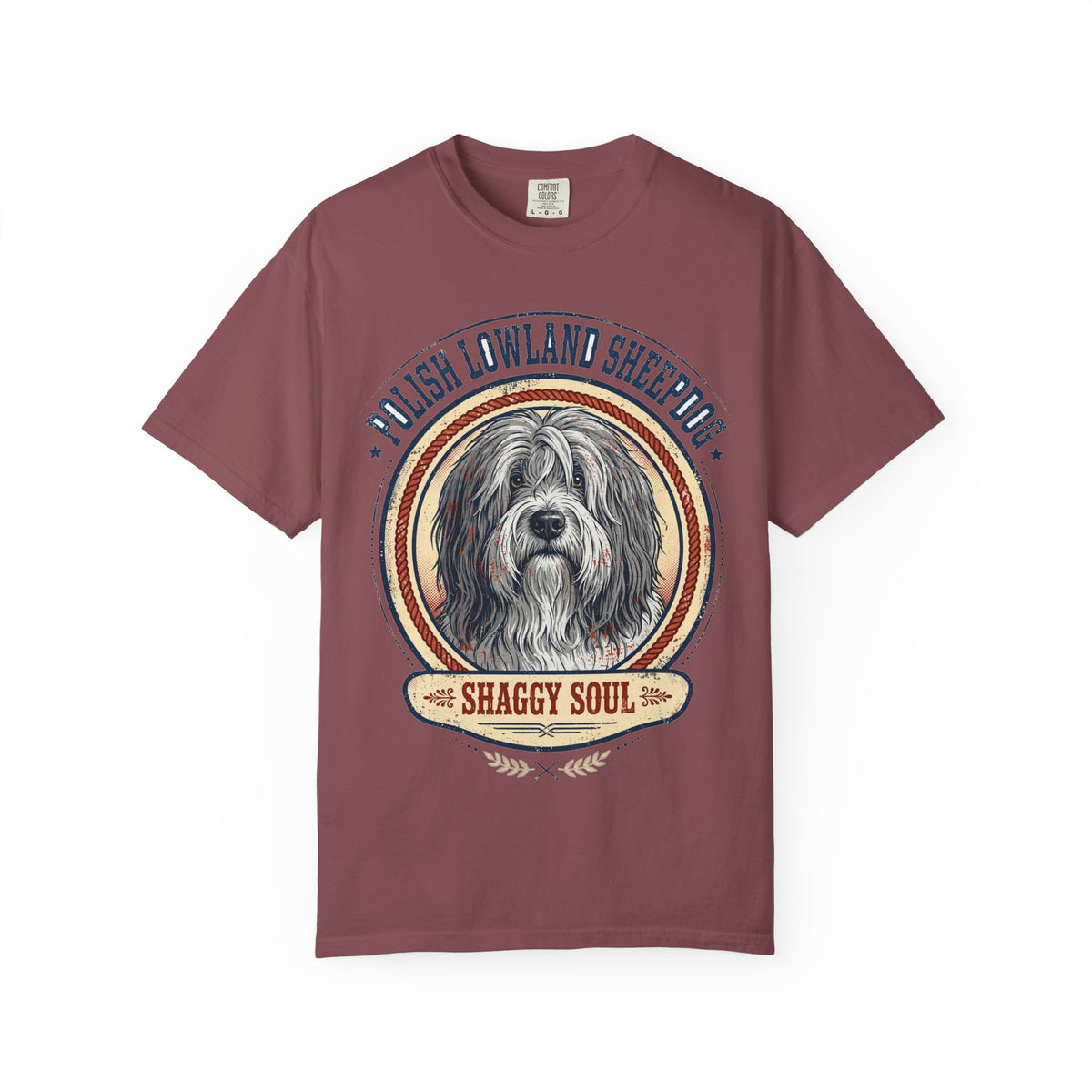 'Shaggy Soul' Polish Lowland Sheepdog T-Shirt — alternate view