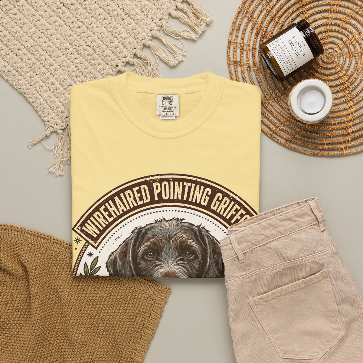 'Scruffy Point' Wirehaired Pointing Griffon T-Shirt — alternate view