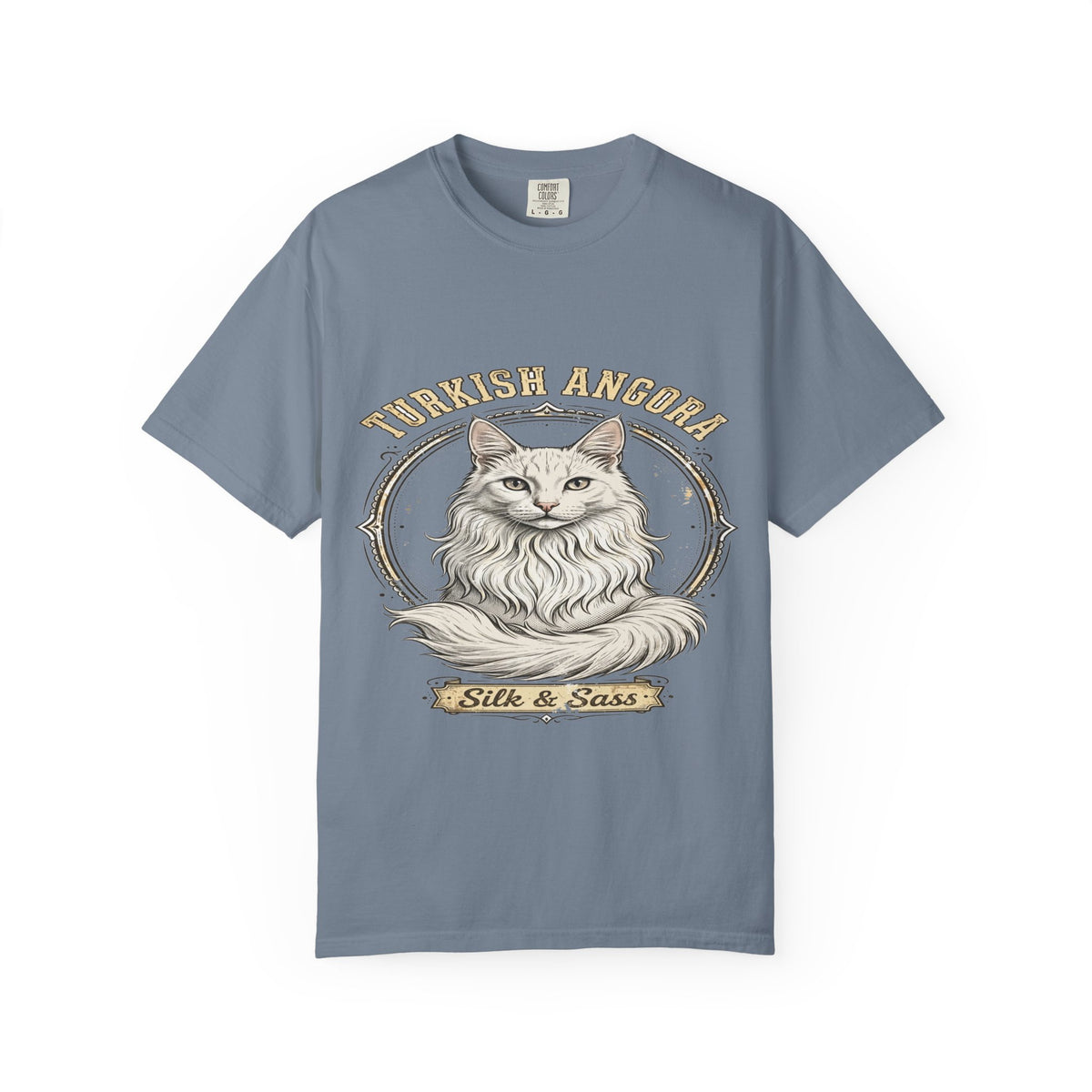 'Silk & Sass' Turkish Angora Cat T-Shirt — alternate view