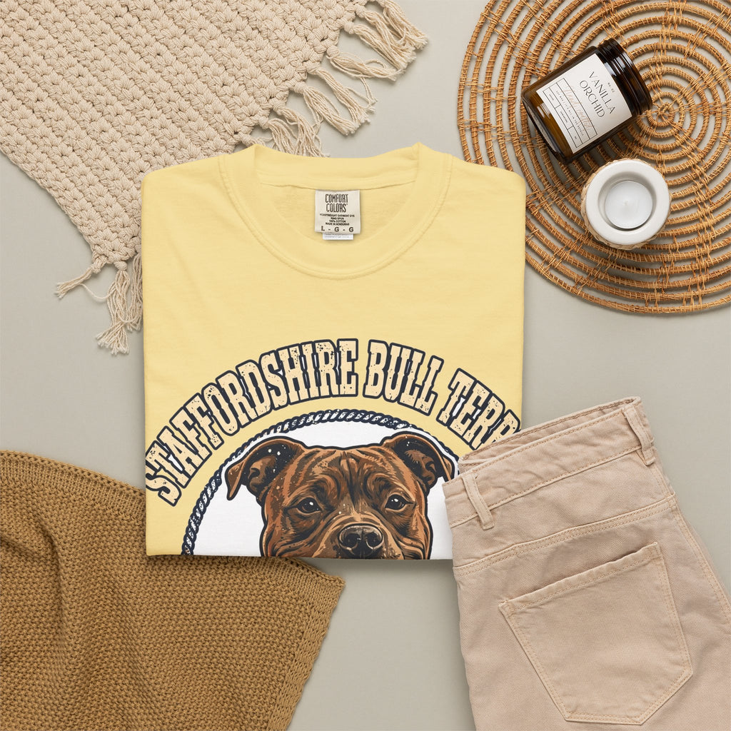 'Smiley Staffy' Staffordshire Bull Terrier T-Shirt — alternate view