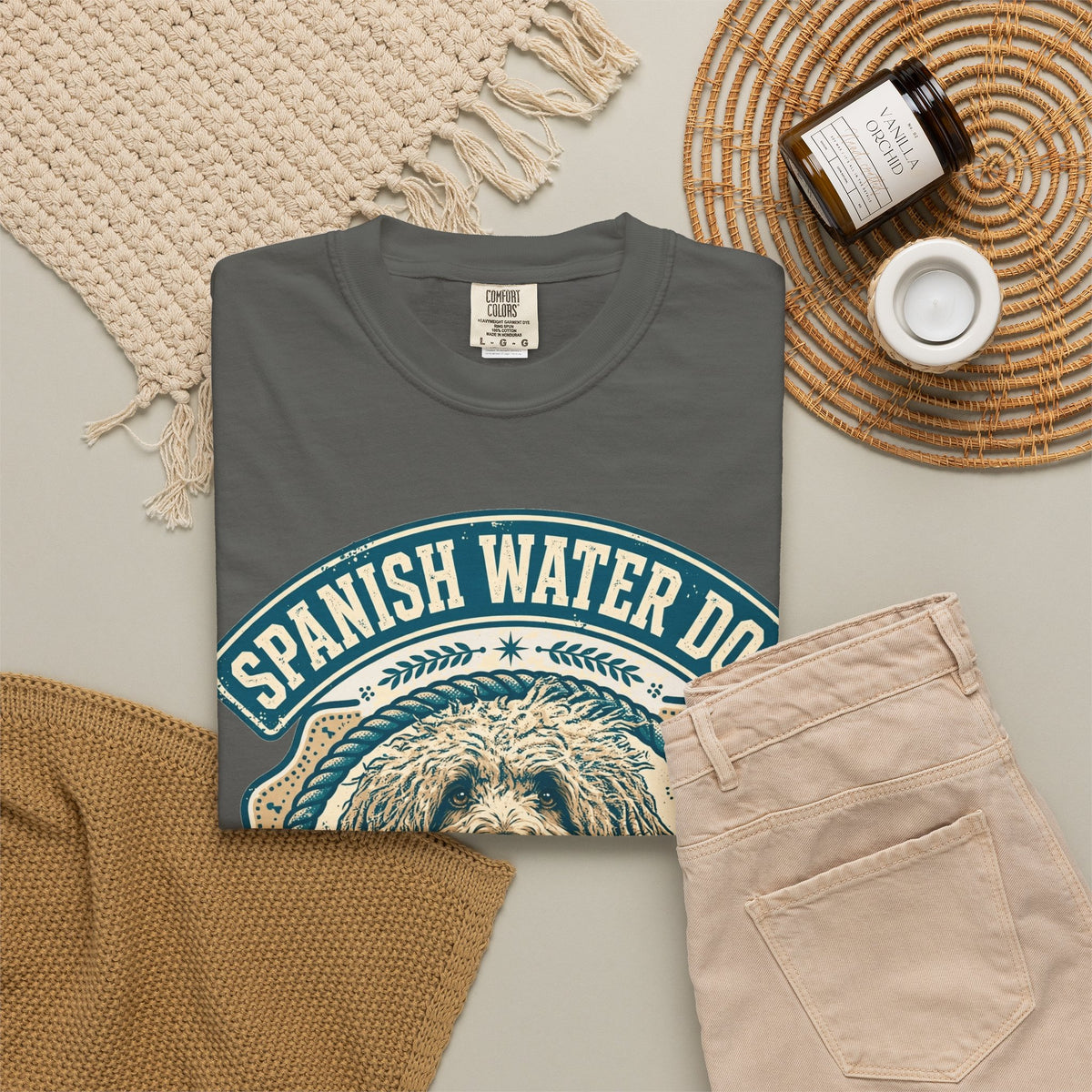 'Waterproof' Spanish Water Dog T-Shirt — alternate view