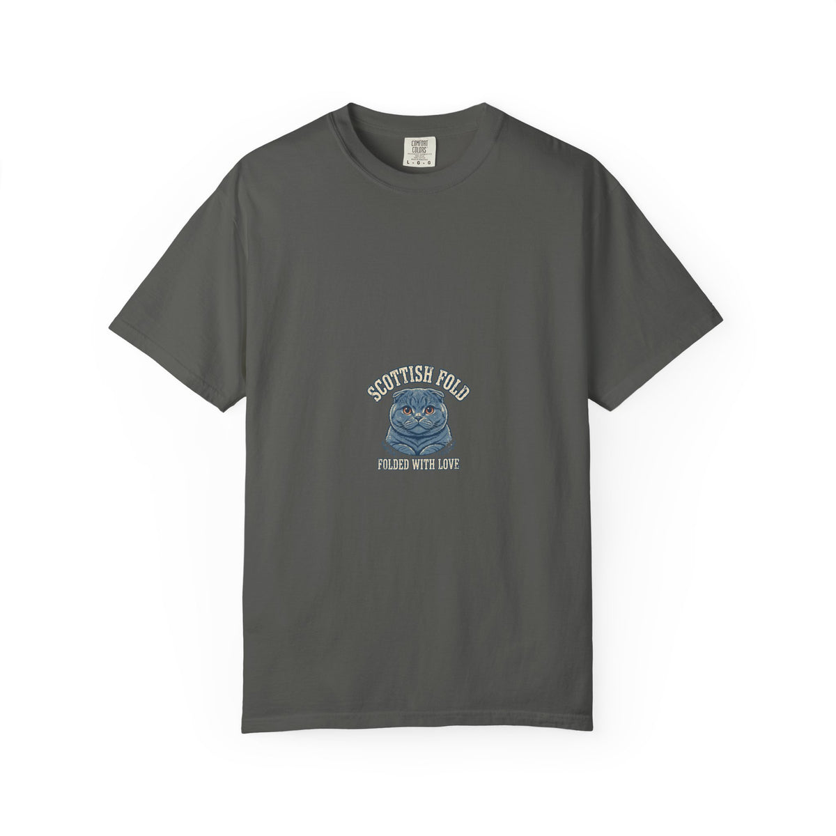 'Folded With Love' Scottish Fold Cat T-Shirt — alternate view