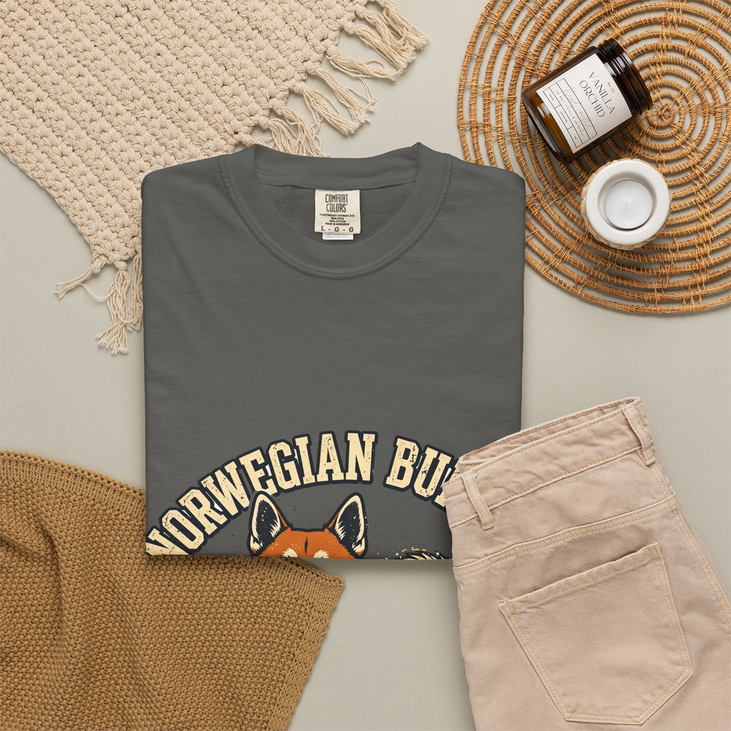 'Curly Tail' Norwegian Buhund T-Shirt — alternate view