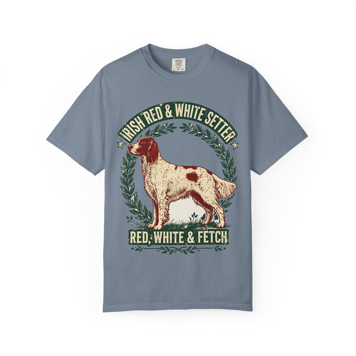 'Red White Fetch' Irish Red and White Setter T-Shirt — alternate view