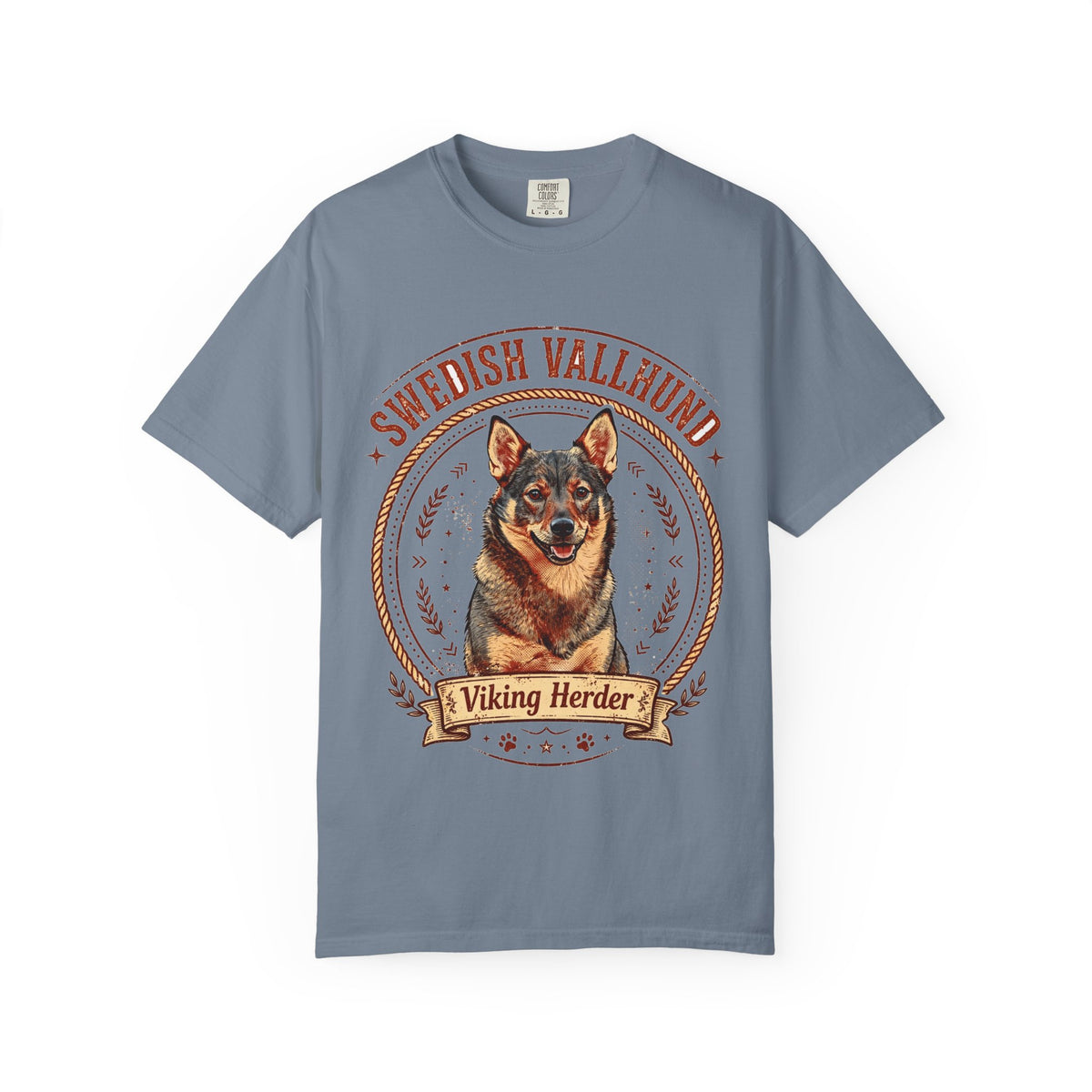 'Viking Herder' Swedish Vallhund T-Shirt — alternate view