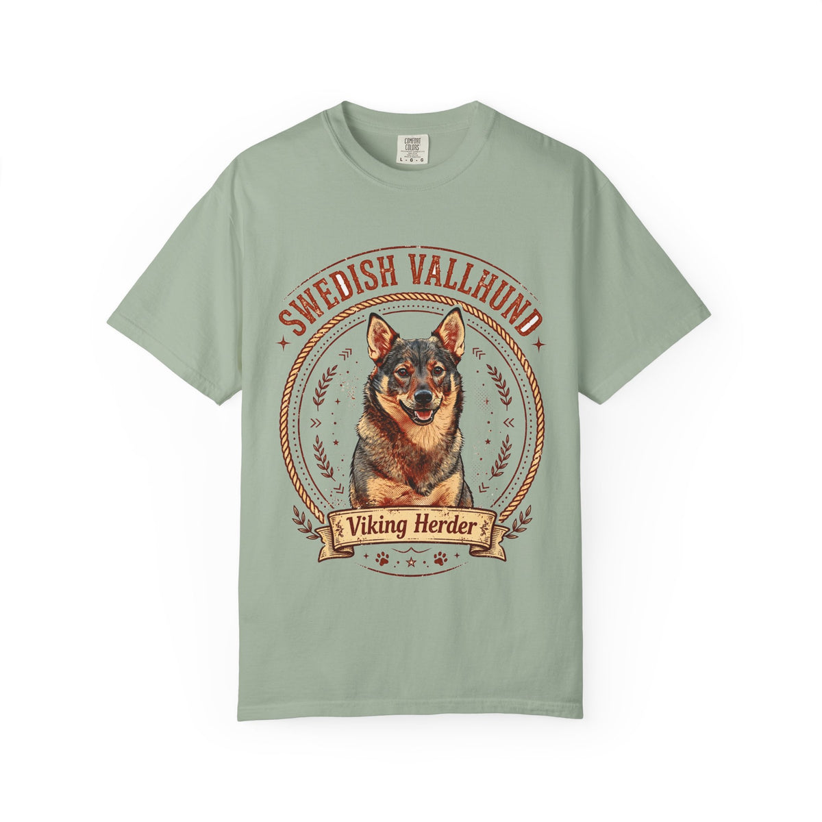 'Viking Herder' Swedish Vallhund T-Shirt — alternate view