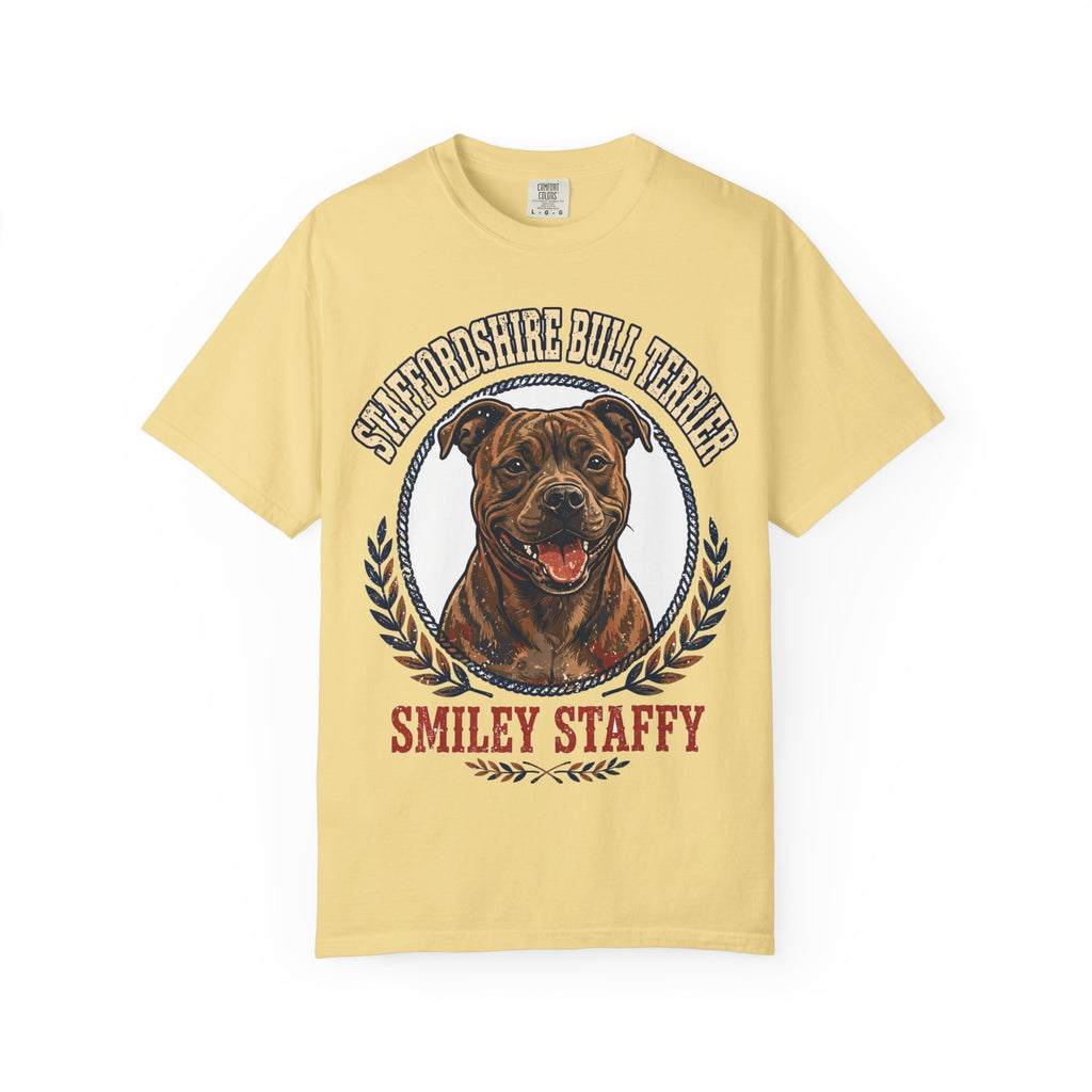 'Smiley Staffy' Staffordshire Bull Terrier T-Shirt — alternate view