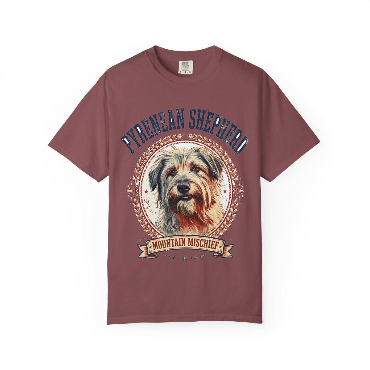 'Mountain Mischief' Pyrenean Shepherd T-Shirt — alternate view