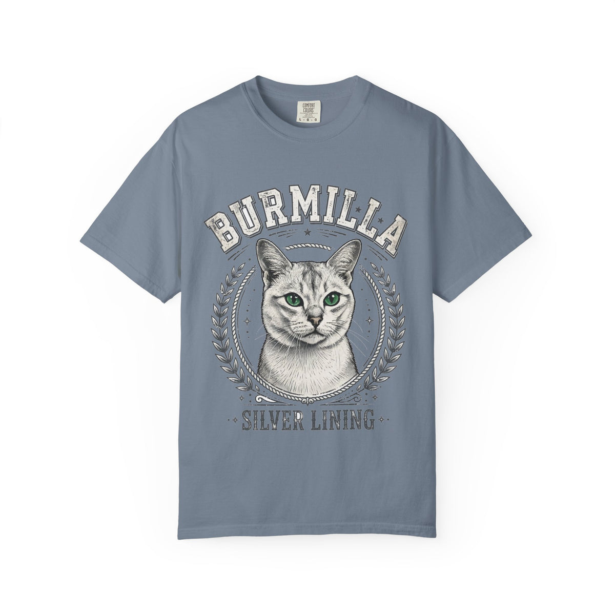 'Silver Lining' Burmilla Cat T-Shirt — alternate view