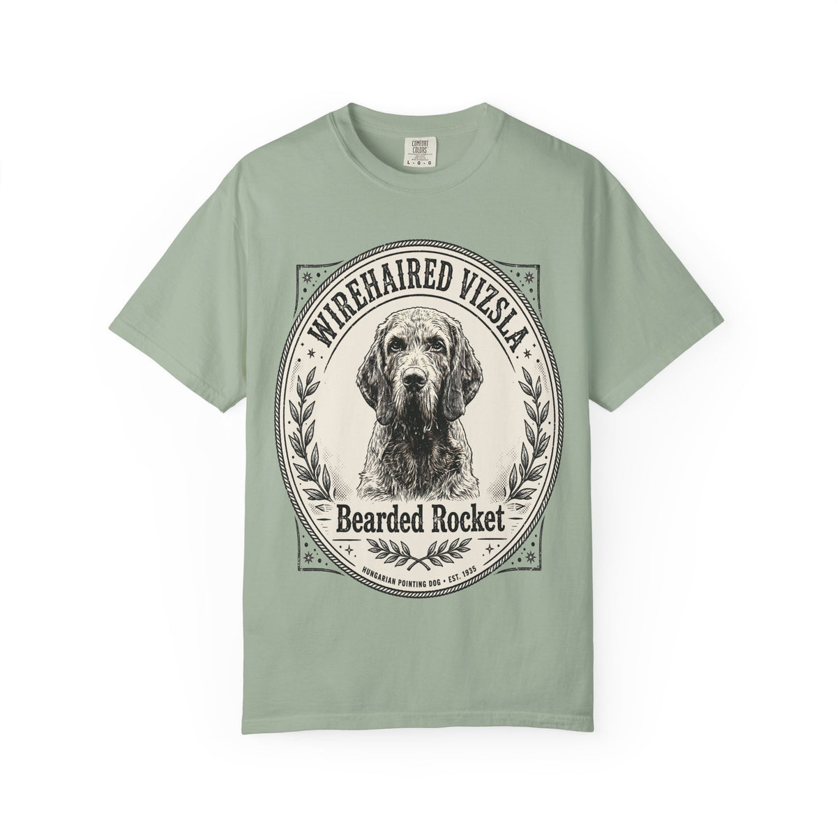 'Bearded Rocket' Wirehaired Vizsla T-Shirt — alternate view