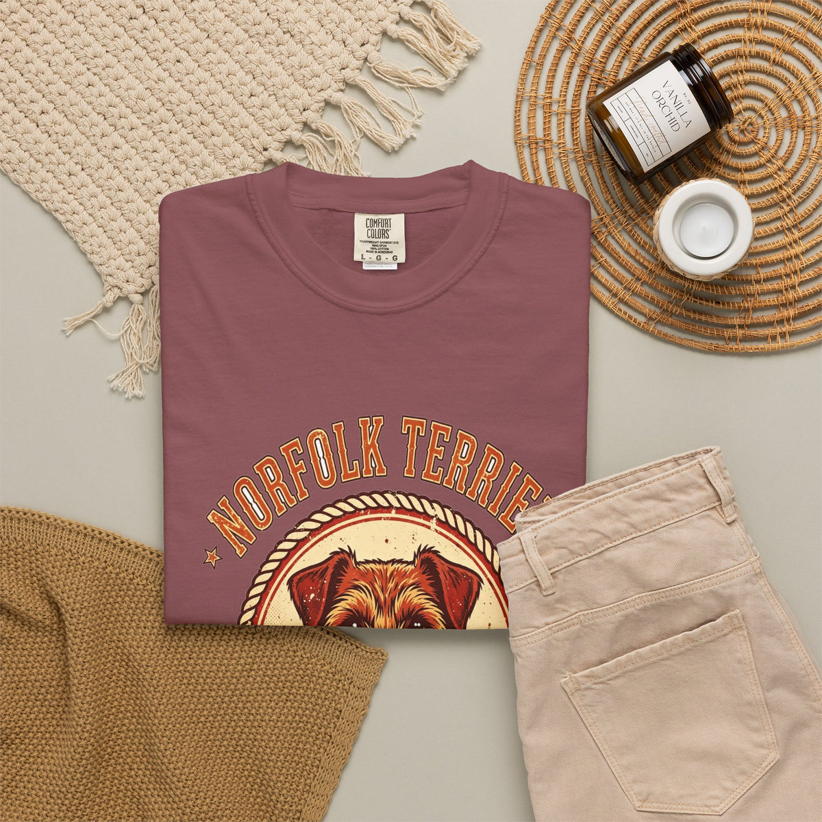 'Little Big Shot' Norfolk Terrier T-Shirt — alternate view