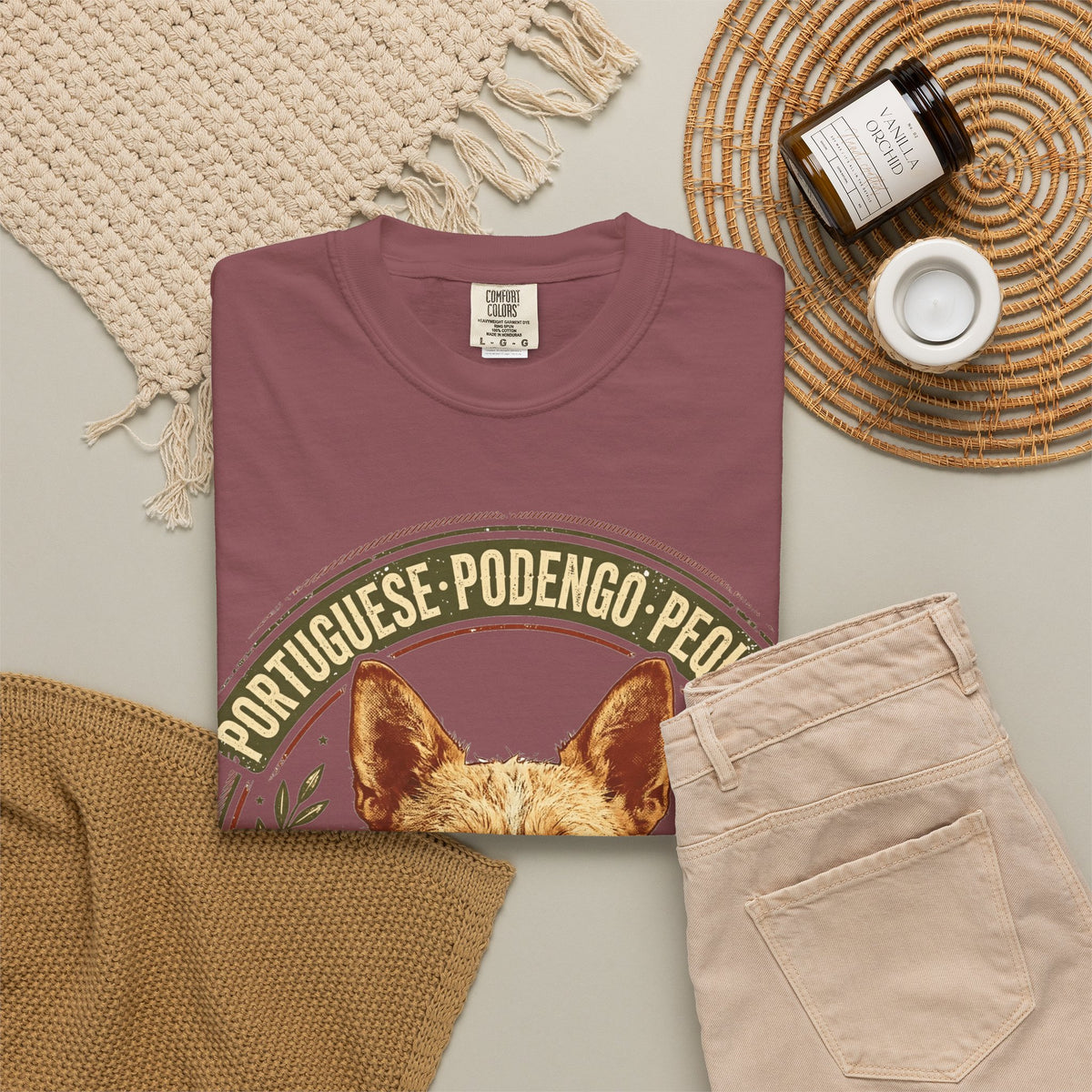 'Podengo Tiny Hunter' Portuguese Podengo Pequeno T-Shirt — alternate view
