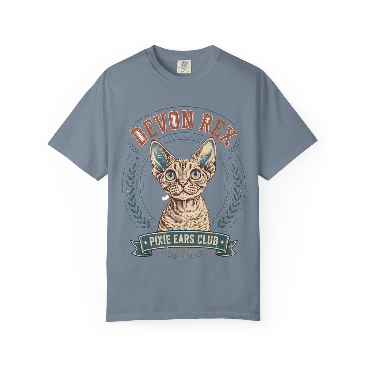 'Pixie Ears Club' Devon Rex T-Shirt — alternate view