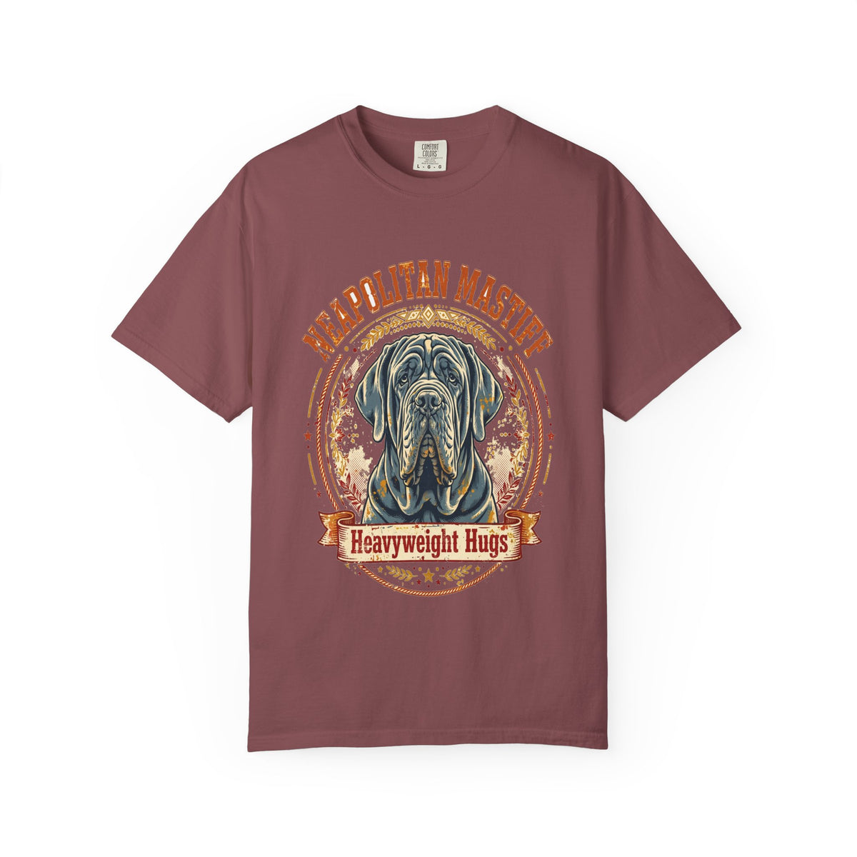 'Heavyweight Hugs' Neapolitan Mastiff T-Shirt — alternate view