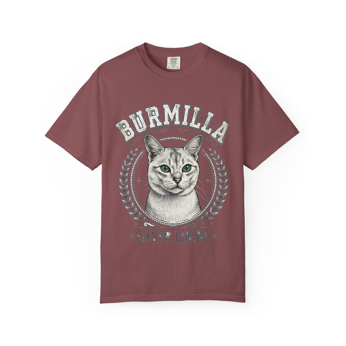 'Silver Lining' Burmilla Cat T-Shirt — alternate view