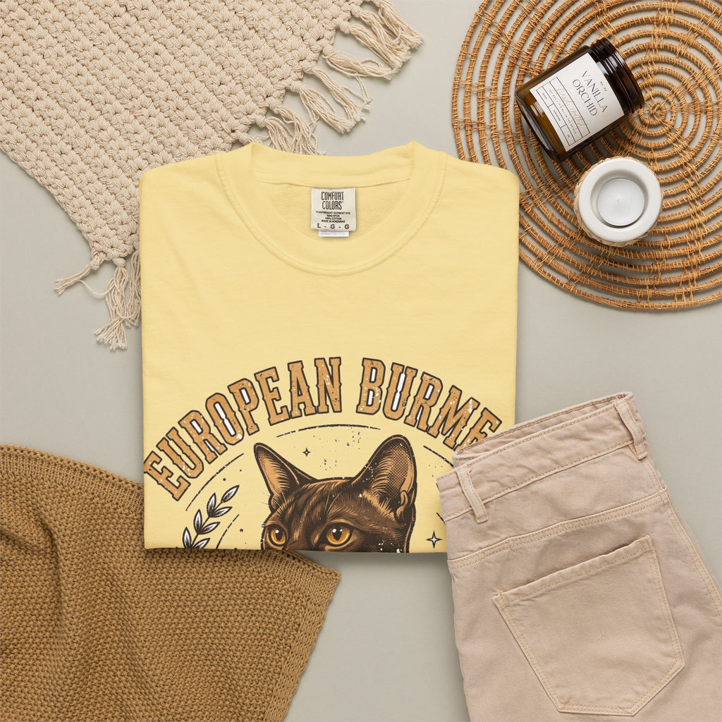 'Euro Chic' European Burmese Cat T-Shirt — alternate view