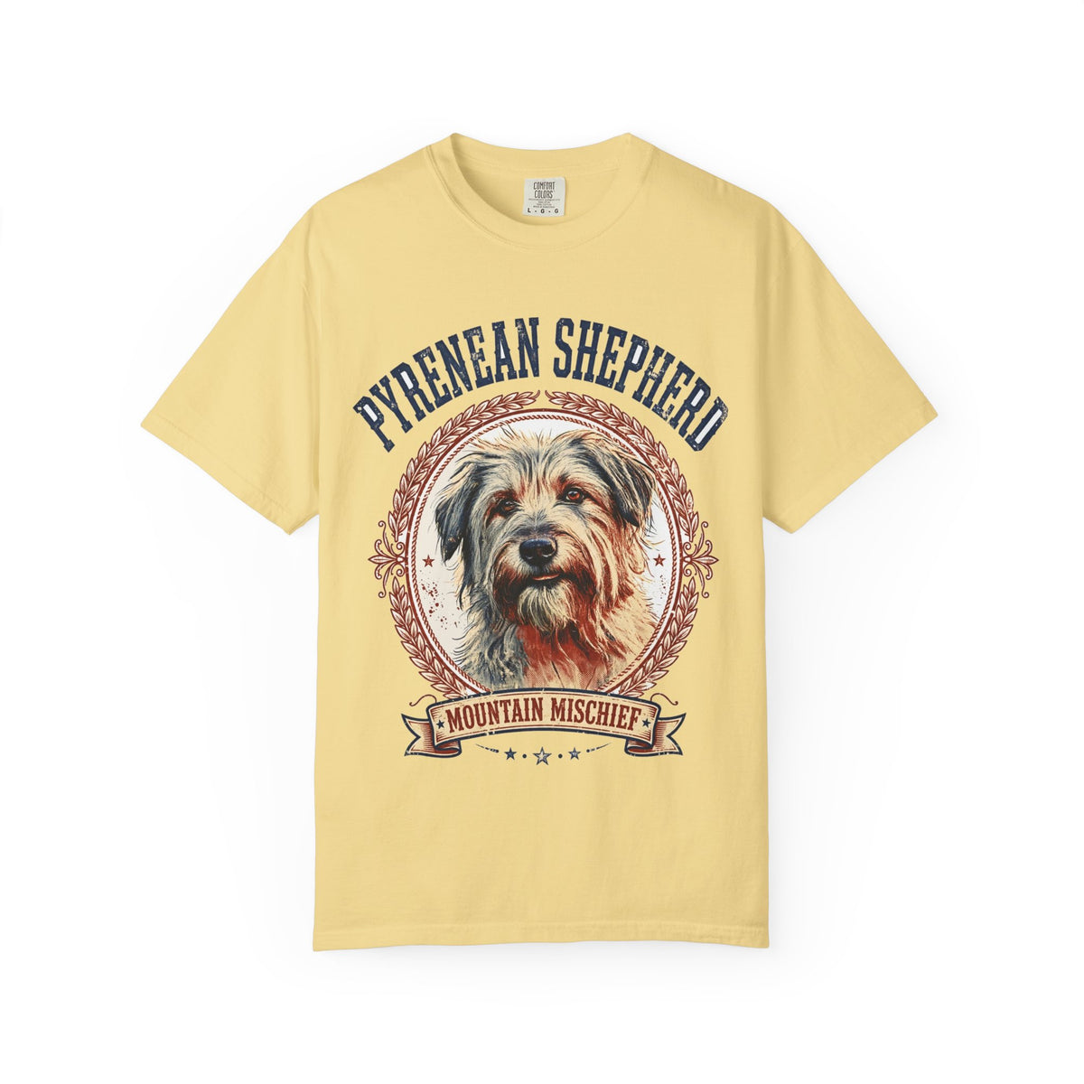 'Mountain Mischief' Pyrenean Shepherd T-Shirt — alternate view