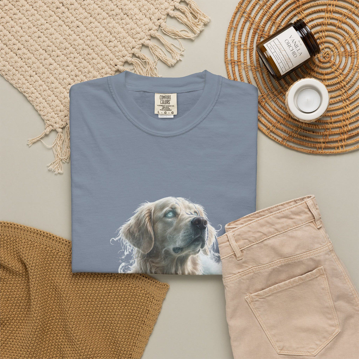 Golden Retriever Spooky Ghost Halloween Tee