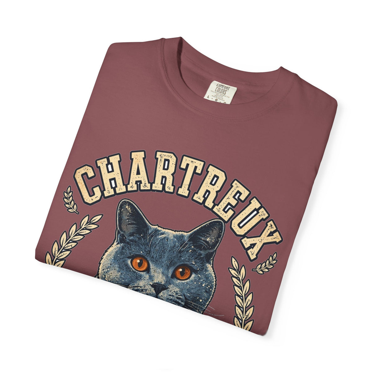 'Blue Velvet' Chartreux Cat T-Shirt — alternate view