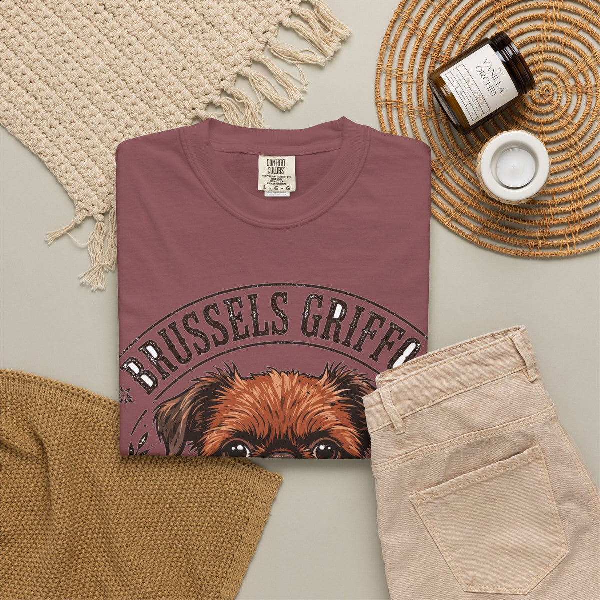 'Grumpy Little Guard' Brussels Griffon T-Shirt — alternate view